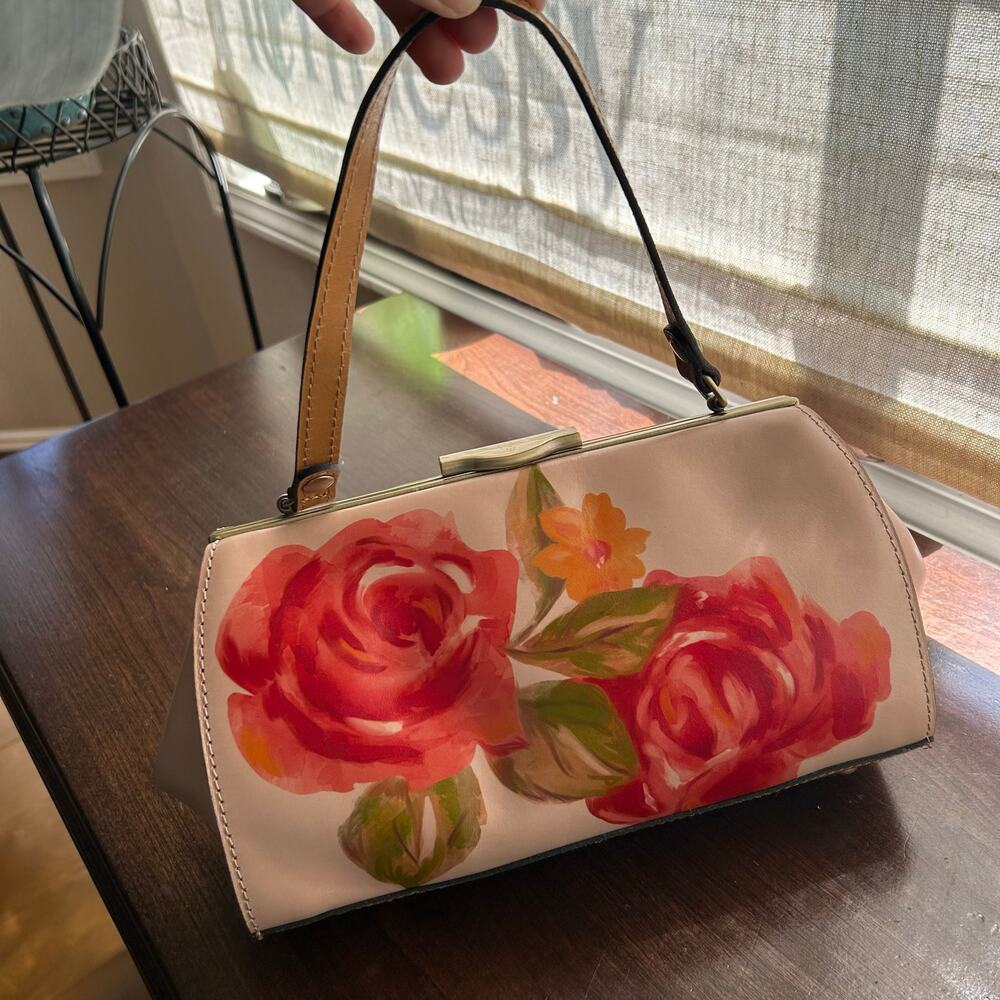 Patricia Nash Floral Crossbody Bag - Red and Green